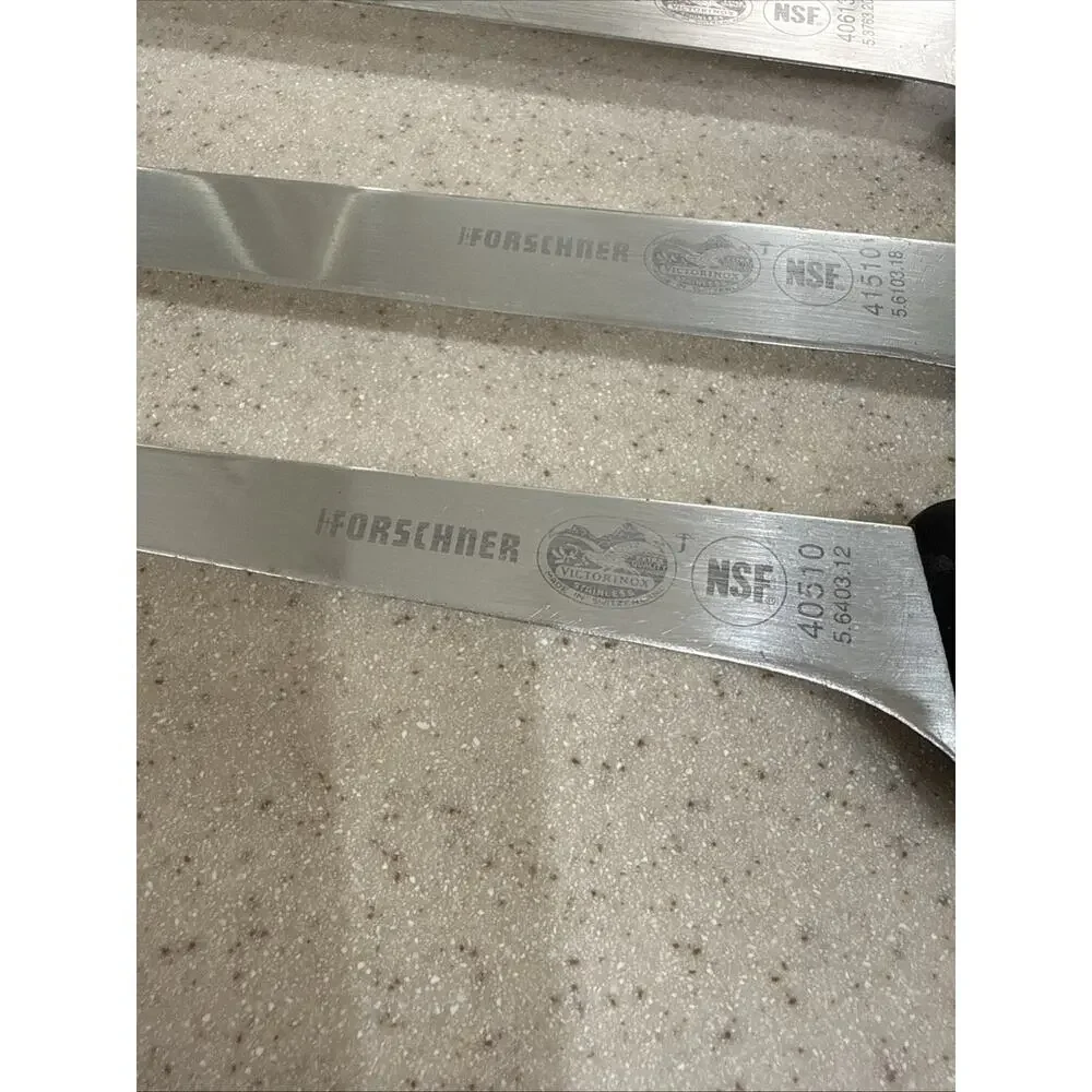 7 Victorinox Forschner Knives Knife Set 9” to 16” long SWISS Made vtg